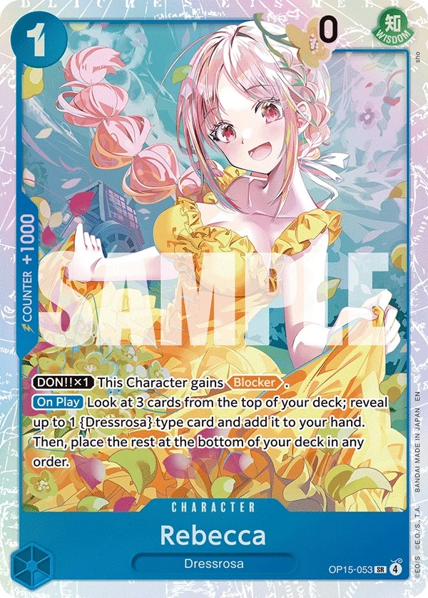 Carte One Piece anglaise Rebecca OP15-053 SR