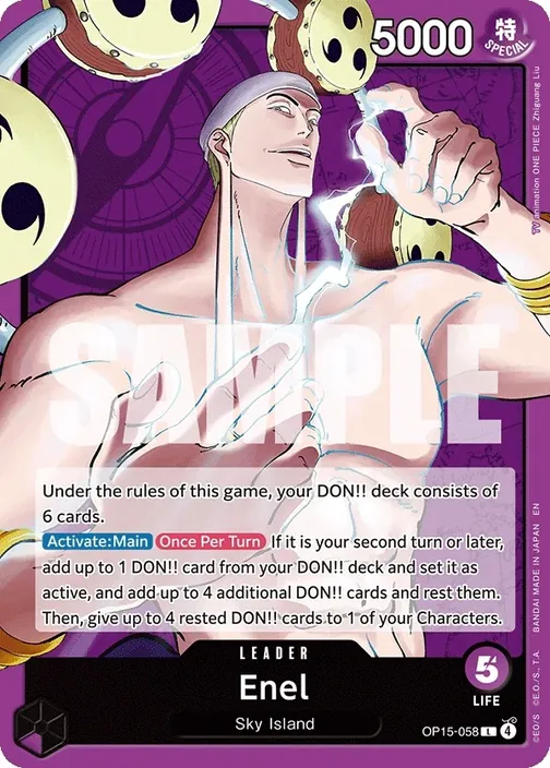 Carte One Piece anglaise OP15-058 Enel