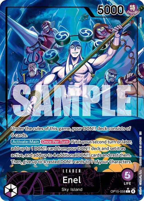 Carte One Piece anglaise OP15-058 Enel (version 2)