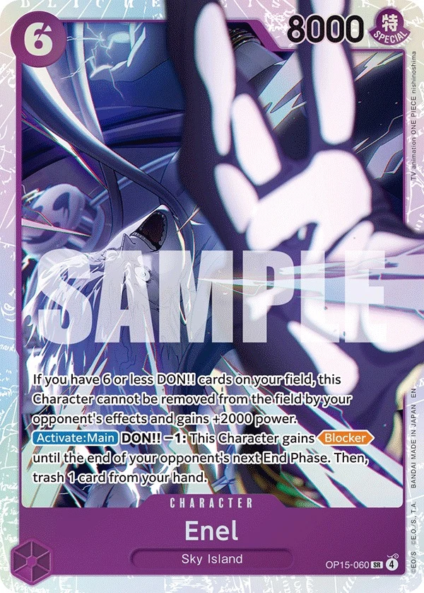 Carte One Piece anglaise Enel OP15-060 SR