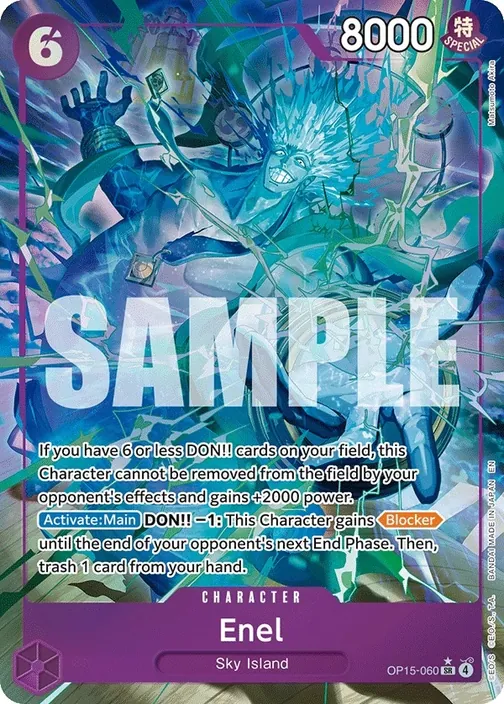 Carte One Piece anglaise OP15-060 Enel (version 2)