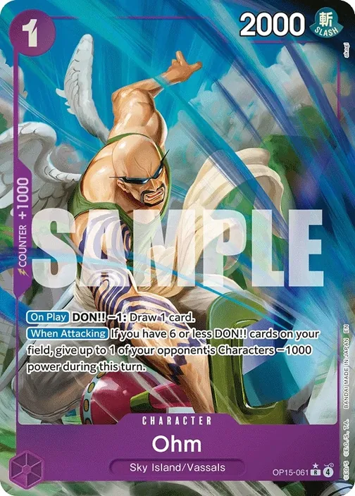 Carte One Piece anglaise OP15-061 Ohm (version 2)