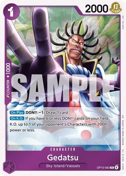 Carte One Piece anglaise OP15-063 Gedatsu