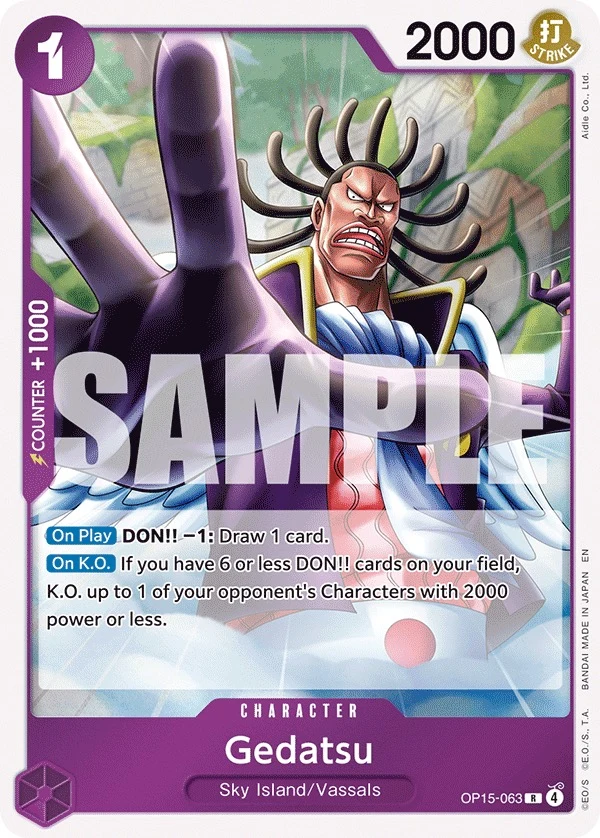 Carte One Piece anglaise Gedatsu OP15-063 R
