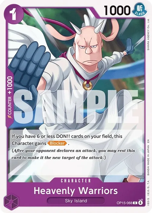 Carte One Piece anglaise OP15-068 Heavenly Warriors