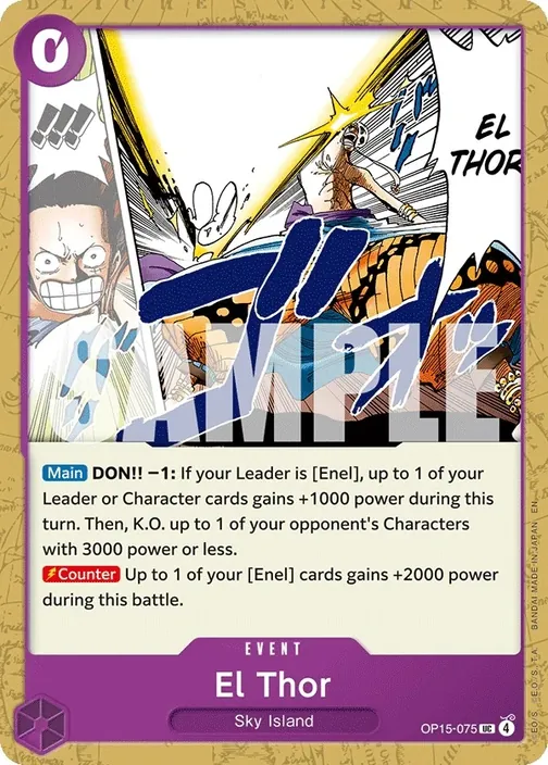 Carte One Piece anglaise OP15-075 El Thor