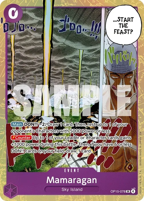 Carte One Piece anglaise OP15-078 Mamaragan