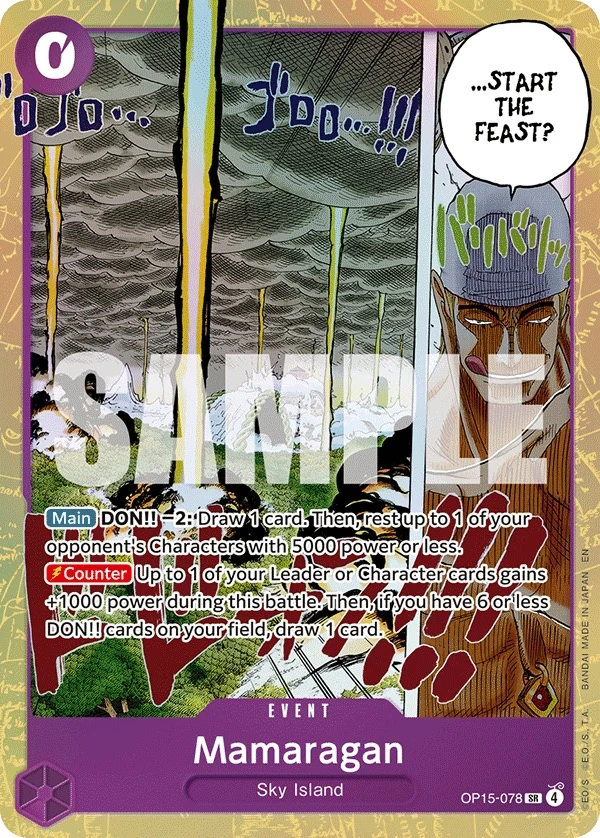 Carte One Piece anglaise Mamaragan OP15-078 SR