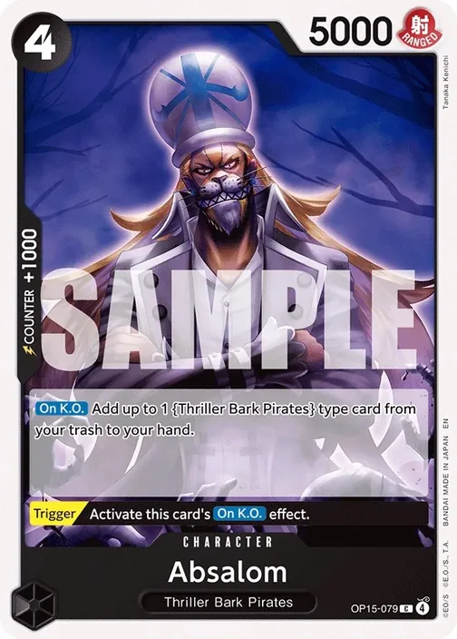 Carte One Piece anglaise OP15-079 Absalom
