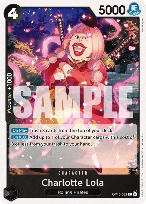Carte One Piece anglaise OP15-082 Charlotte Lola
