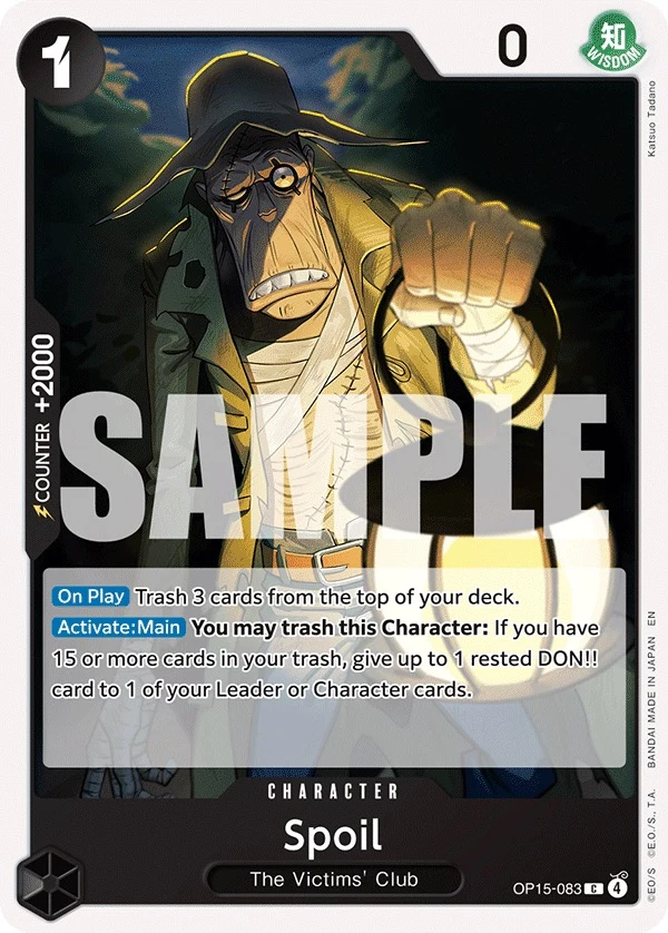 Carte One Piece anglaise Spoil OP15-083 C