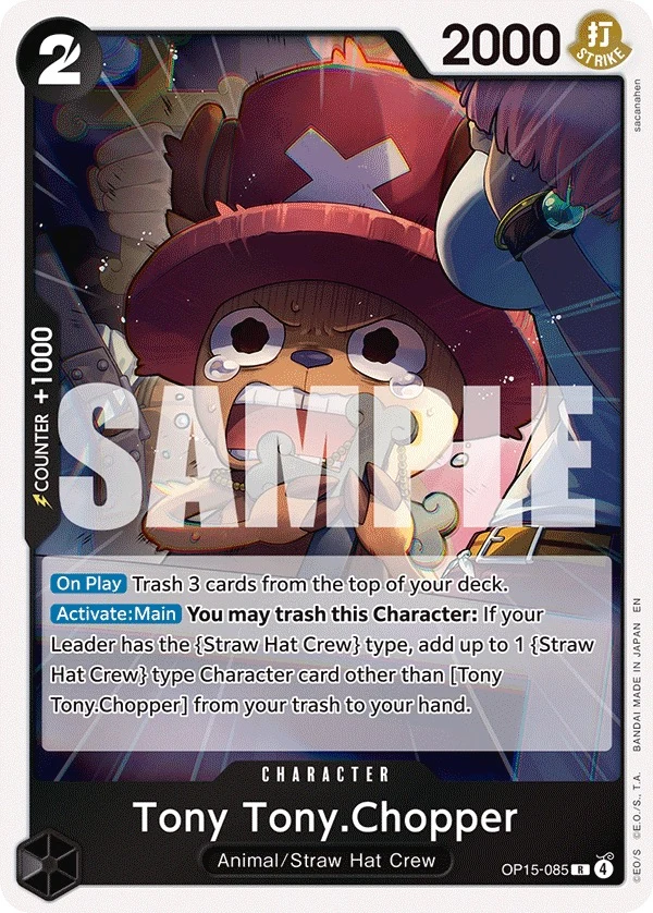 Carte One Piece anglaise Tony Tony.Chopper OP15-085 R