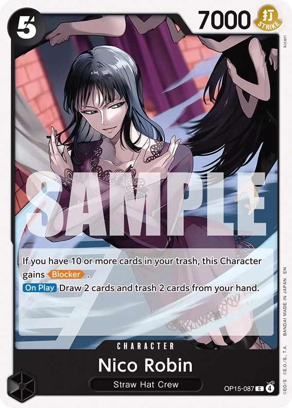 Carte One Piece anglaise Nico Robin OP15-087 C