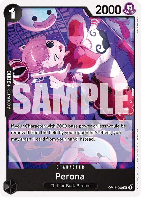 Carte One Piece anglaise Perona OP15-090 UC