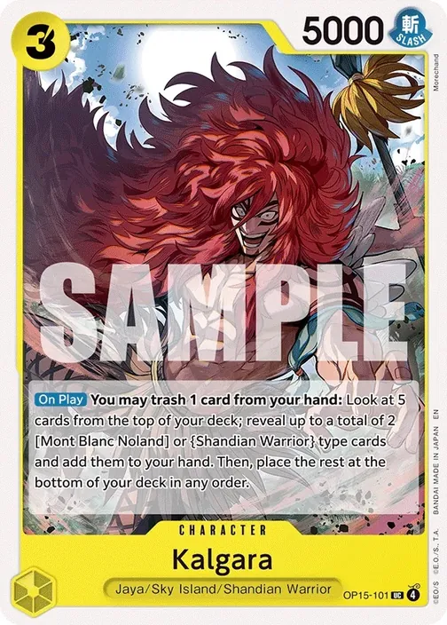 Carte One Piece anglaise OP15-101 Kalgara