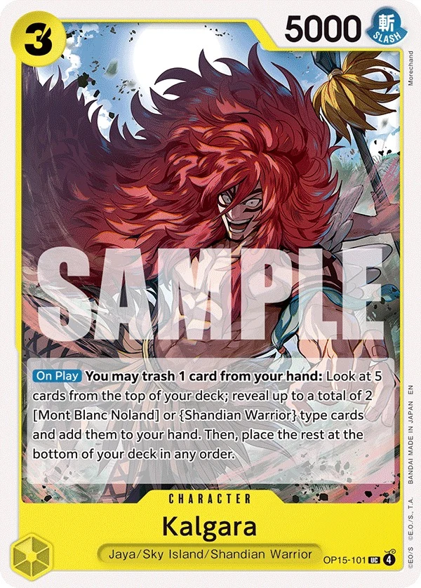 Carte One Piece anglaise Kalgara OP15-101 UC