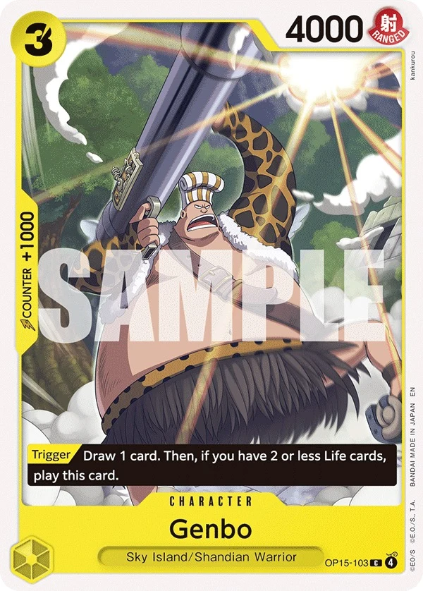 Carte One Piece anglaise Genbo OP15-103 C
