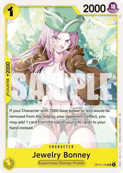 Carte One Piece anglaise OP15-105 Jewelry Bonney