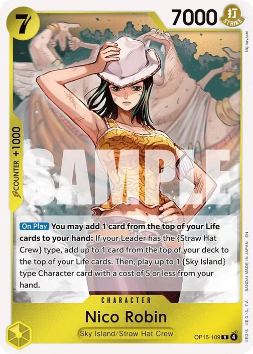 Carte One Piece anglaise OP15-109 Nico Robin