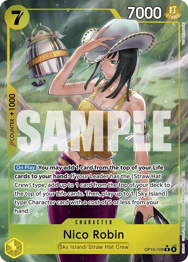 Carte One Piece anglaise Nico Robin OP15-109 R