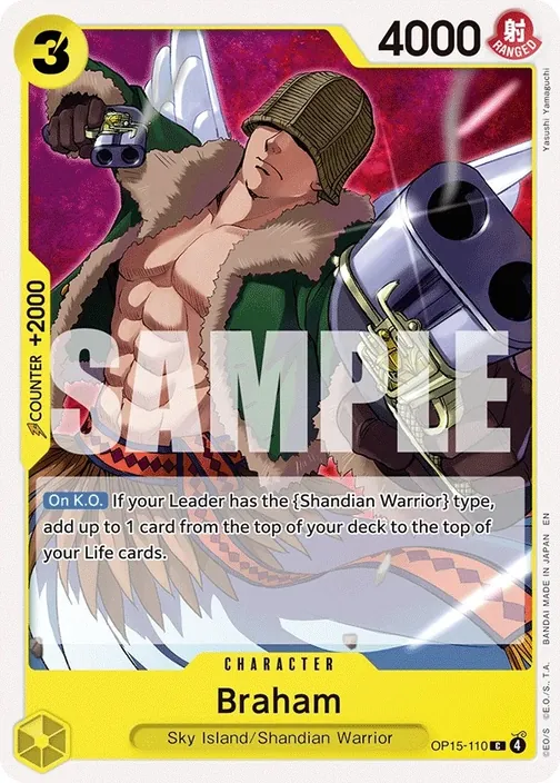 Carte One Piece anglaise OP15-110 Braham