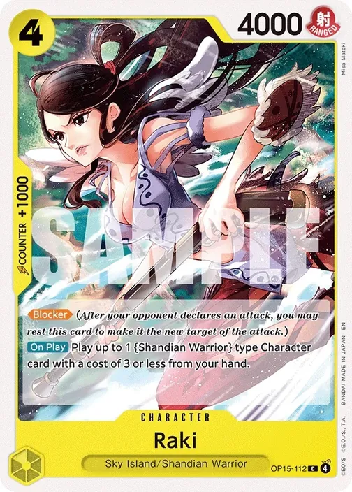 Carte One Piece anglaise OP15-112 Raki