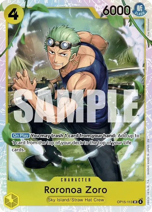 Carte One Piece anglaise OP15-113 Roronoa Zoro