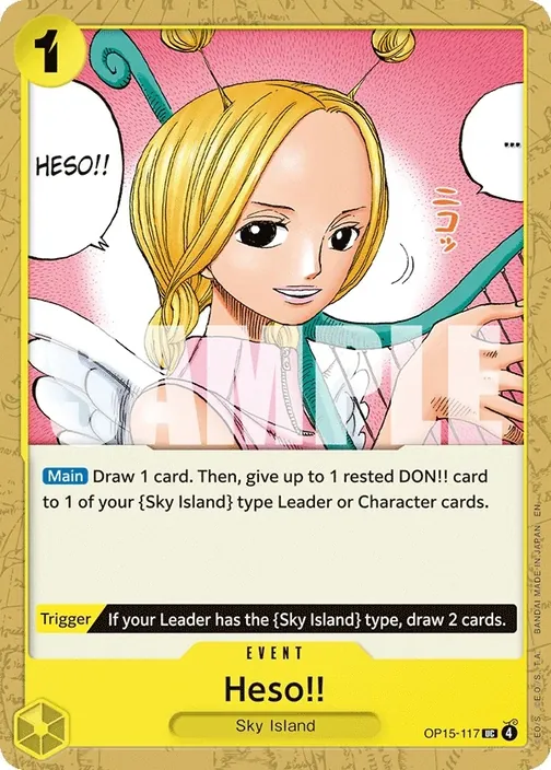 Carte One Piece anglaise OP15-117 Heso!!