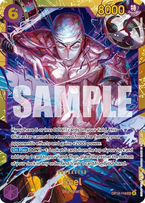 Carte One Piece anglaise OP15-118 Enel