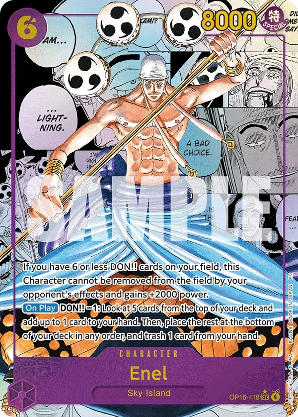 Carte One Piece anglaise Enel OP15-118 SEC