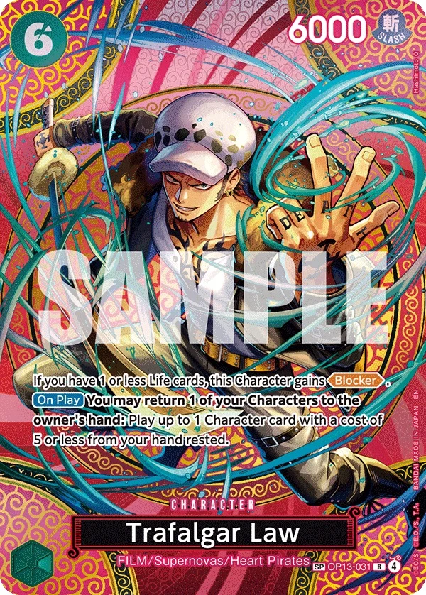 Carte One Piece anglaise Trafalgar Law OP13-031 SP