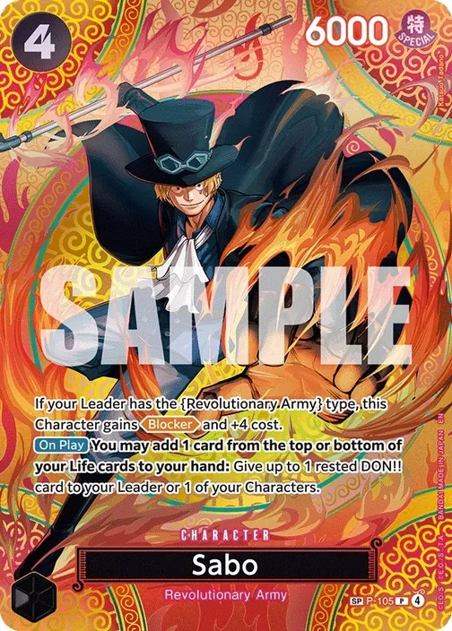 Carte One Piece anglaise P-105 Sabo