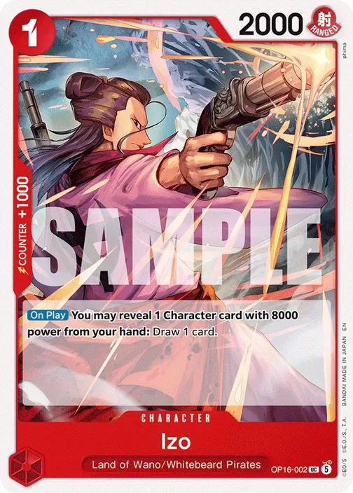Carte One Piece anglaise OP16-002 Izo