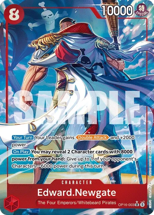 Carte One Piece anglaise OP16-003 Edward.Newgate (version 2)