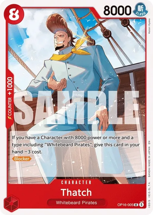Carte One Piece anglaise OP16-005 Thatch