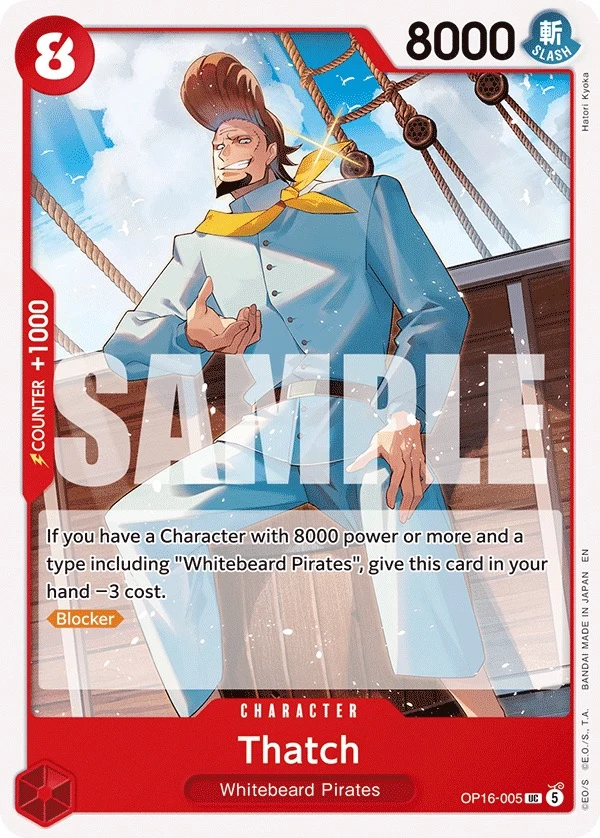 Carte One Piece anglaise Thatch OP16-005 UC