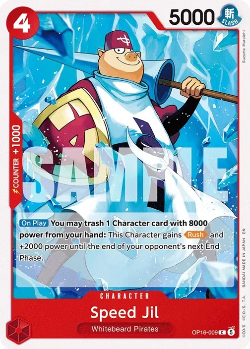 Carte One Piece anglaise OP16-009 Speed Jil