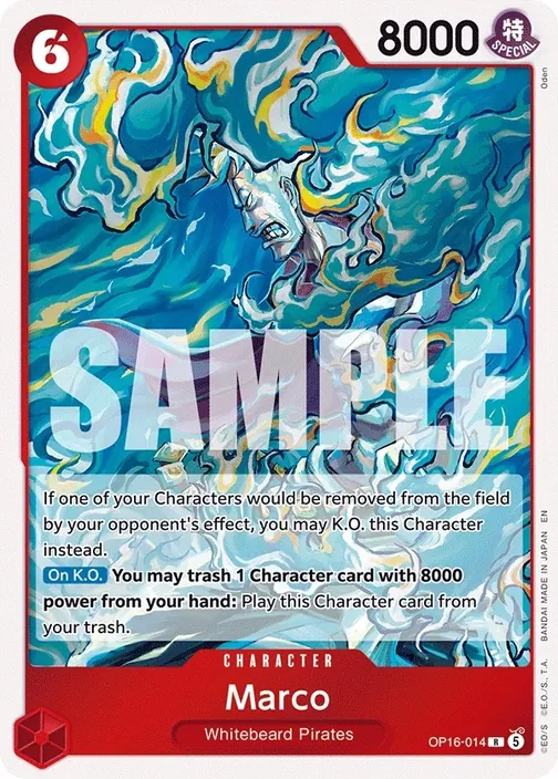 Carte One Piece anglaise OP16-014 Marco