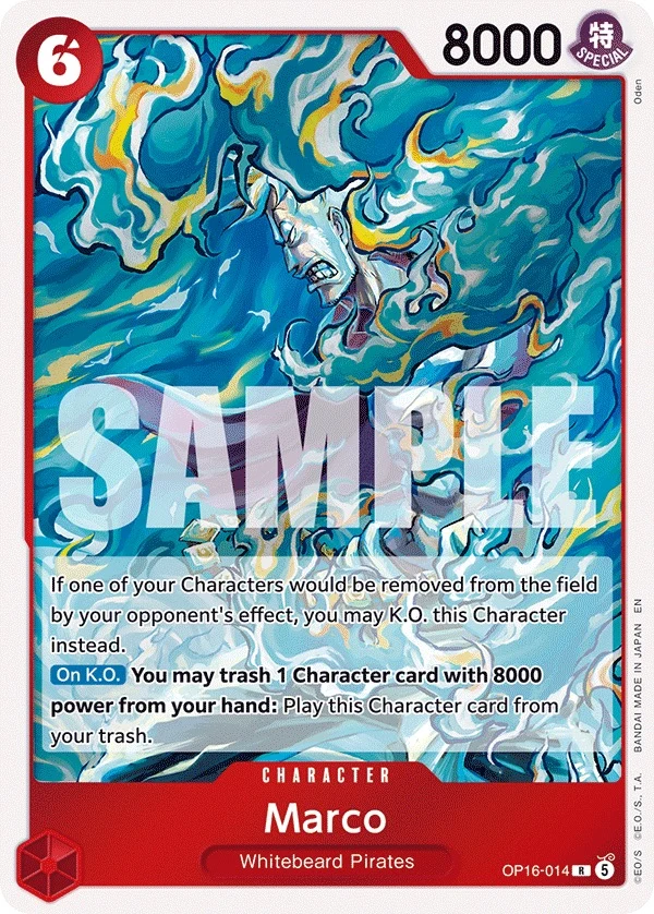 Carte One Piece anglaise Marco OP16-014 R