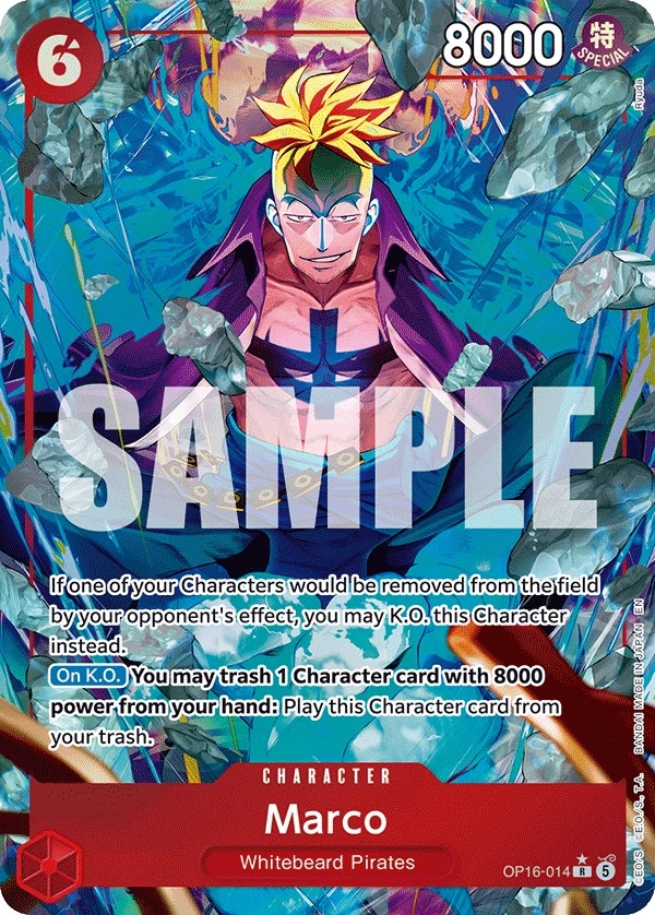 Carte One Piece anglaise Marco OP16-014 R