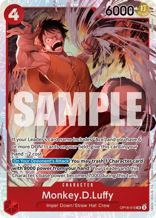 Carte One Piece anglaise OP16-015 Monkey.D.Luffy