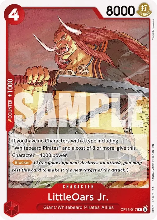 Carte One Piece anglaise OP16-017 LittleOars Jr.