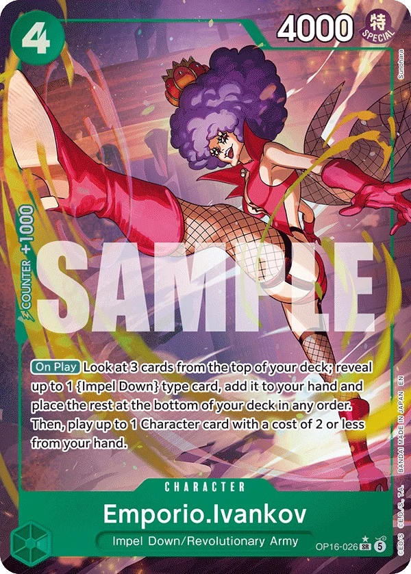 Carte One Piece anglaise Emporio.Ivankov OP16-026 SR