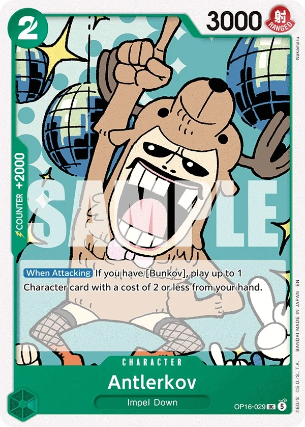 Carte One Piece anglaise Antlerkov OP16-029 UC