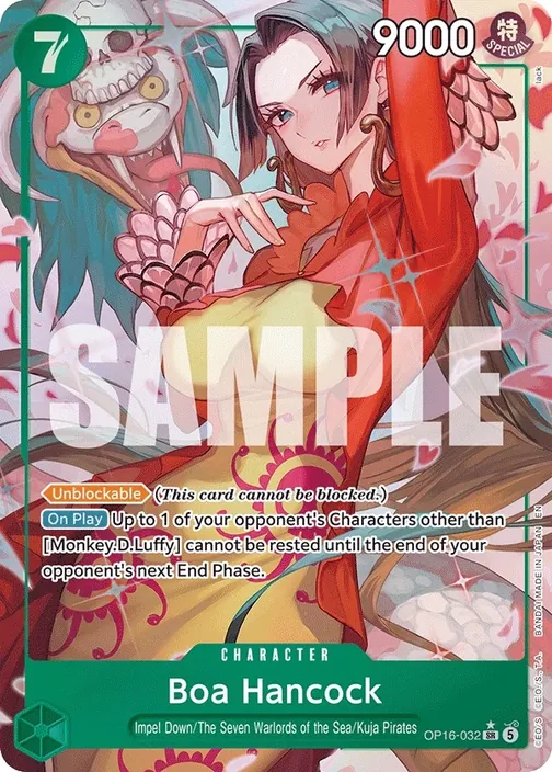 Carte One Piece anglaise OP16-032 Boa Hancock (version 2)