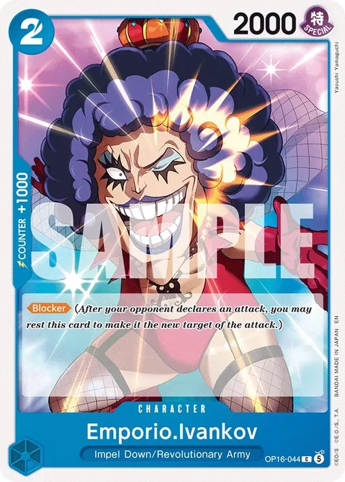 Carte One Piece anglaise OP16-044 Emporio.Ivankov