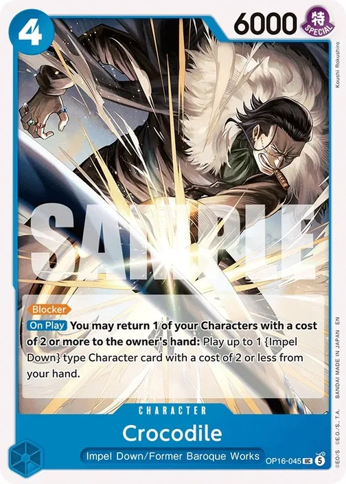 Carte One Piece anglaise OP16-045 Crocodile