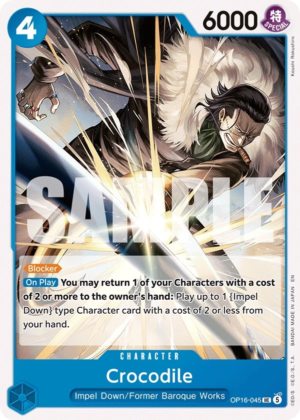 Carte One Piece anglaise Crocodile OP16-045 UC