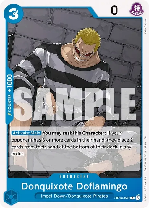Carte One Piece anglaise OP16-047 Donquixote Doflamingo