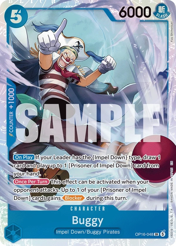 Carte One Piece anglaise Buggy OP16-048 SR